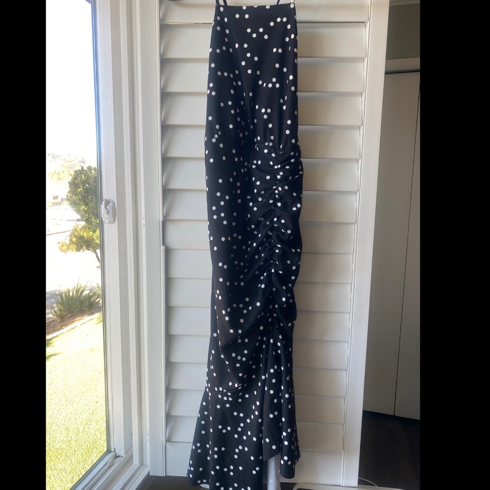 ASOS Rouched PolkaDot Dress - Picture 2 of 8